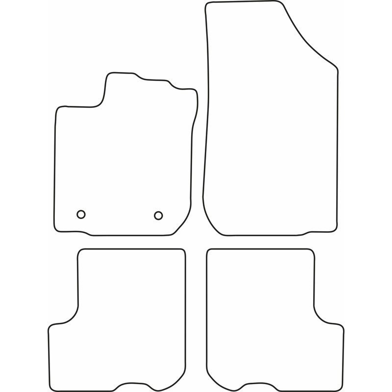 Set velour car mats  Dacia Logan MCV 2014-