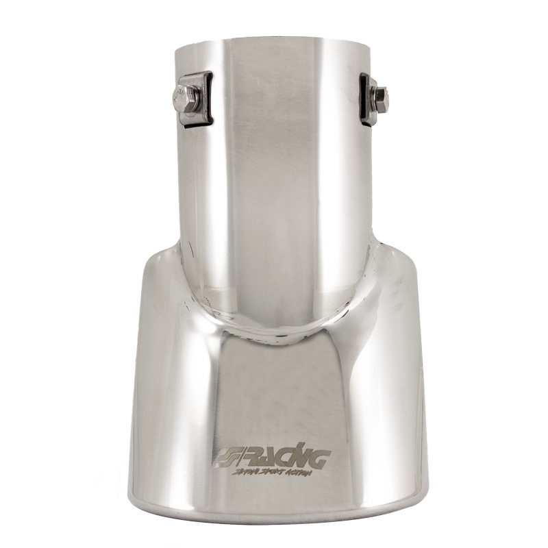 Simoni Racing Exhaust Tip Oval Inox - 116x86xL180mm - Installation 46->74mm