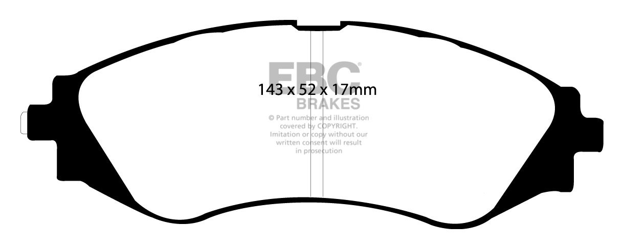 EBC Brakes JENSEN CV8 6.0 62-66 Remblokken achterzijde greenstuf