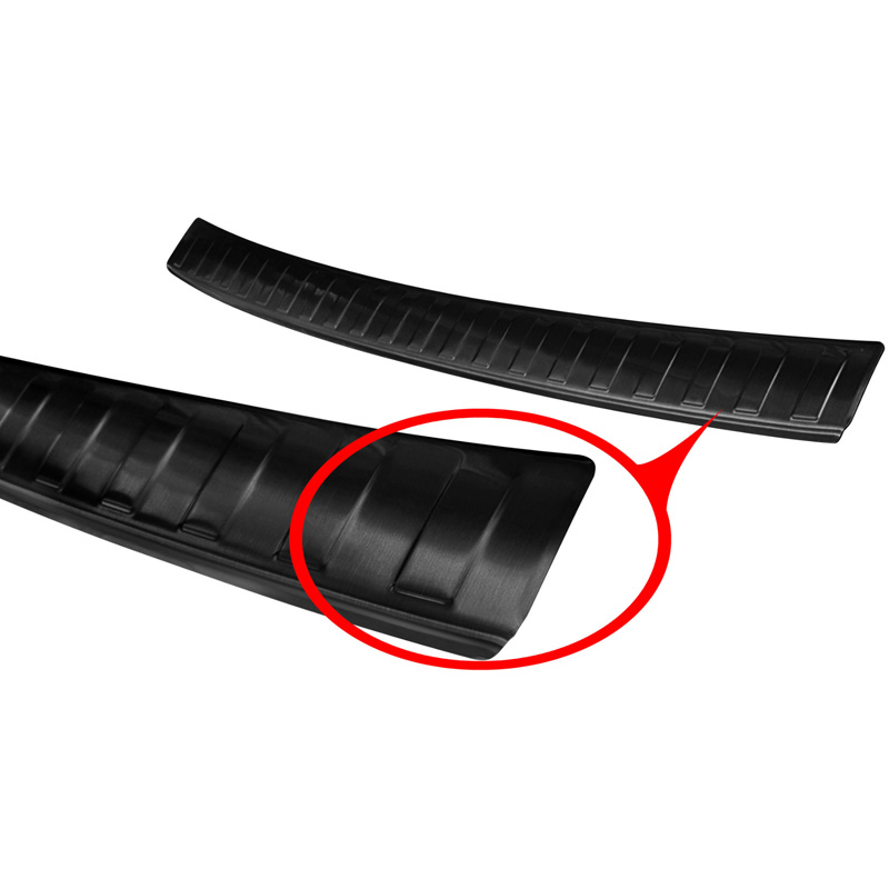 Black Stainless Steel Rear bumper protector  Hyundai i10 HB 5-doors 2019- 'Ribs'