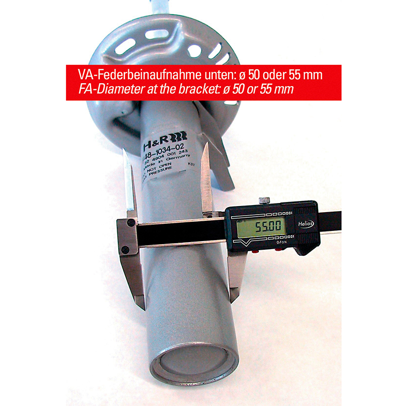 H&R Cup-Kit Sport  A3/Altea/Toledo/Skoda Octavia/EOS/Jetta V/Golf V/Passat 2/4WD 2003- up to 1065kg FA-Load/1030kg RA-Load Ø50mm FA55/RA40mm
