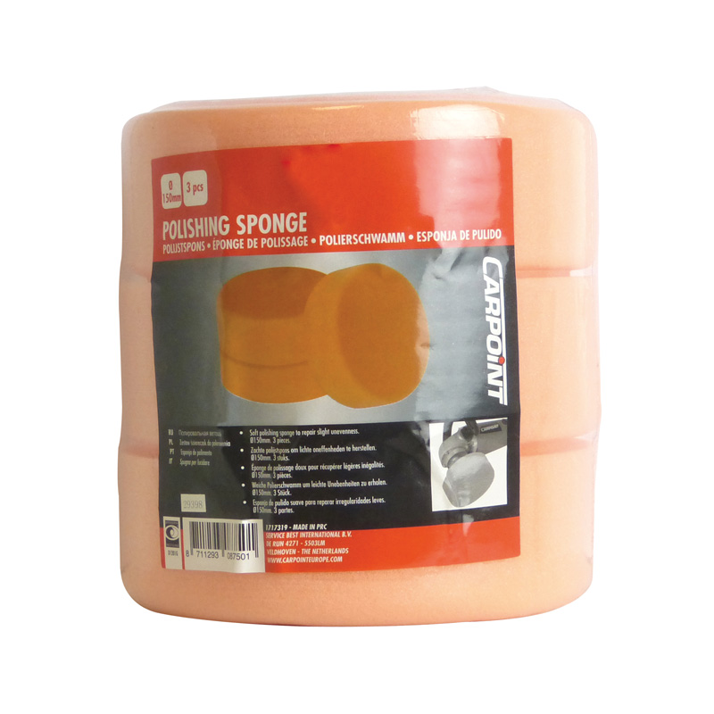 Carpoint Set Polishing Pads 150mm Orange/Soft - 3-pieces