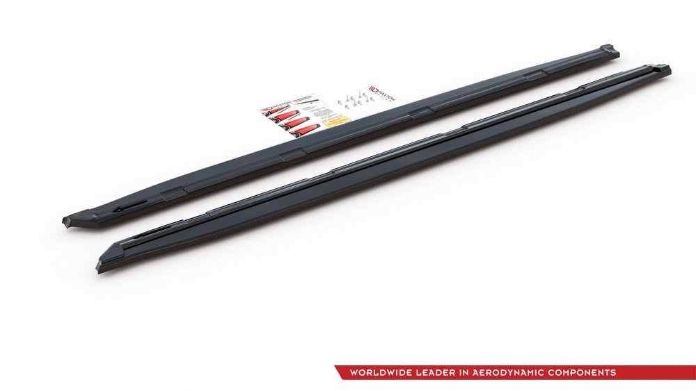Zijskirts passend voor Skoda Kodiaq Mk1 Sportline/RS (Met spatlappen) Maxton Glans zwart