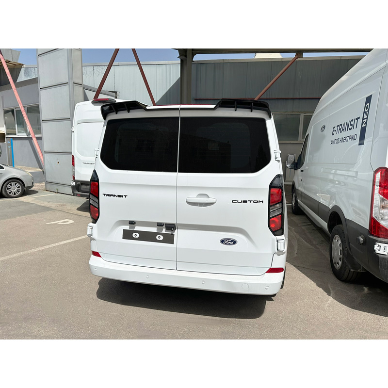 Roof spoiler V.2  Ford Transit Custom (V710) 2023- & Volkswagen Transporter T7 2024- (with 2 rear doors) (PU)