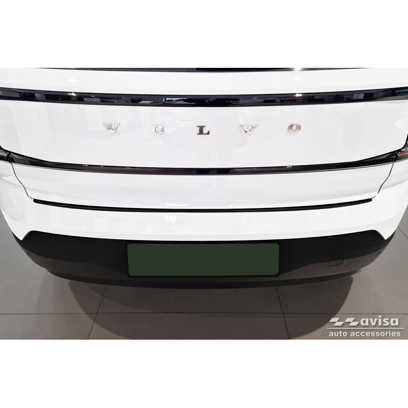 Matt Black Stainless Steel Rear bumper protector  Volvo EX30 2023- 'Ribs'