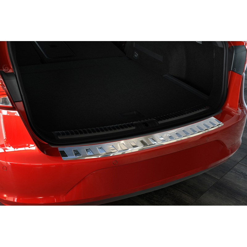 Stainless Steel Rear bumper protector  Seat Leon 5F ST 2013-2020 'Ribs'