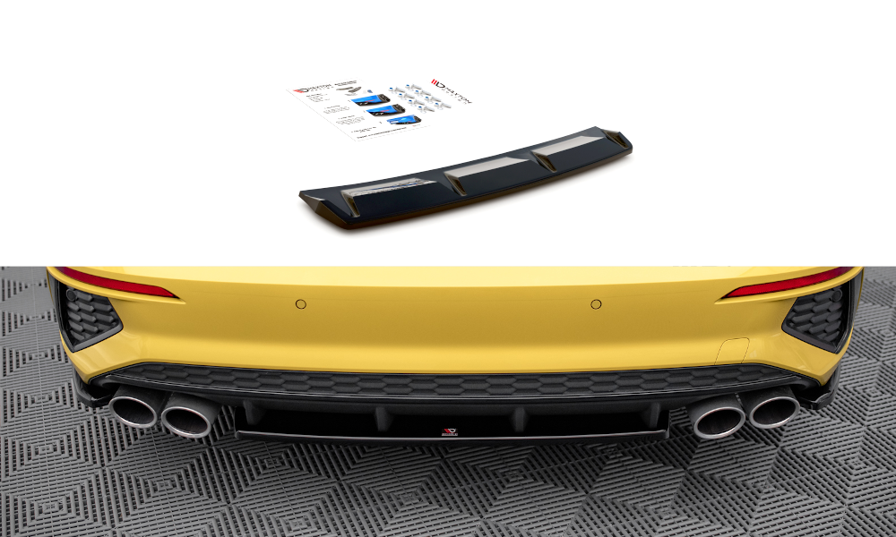 Diffuser passend voor Audi S3 8Y Limousine Glans Zwart