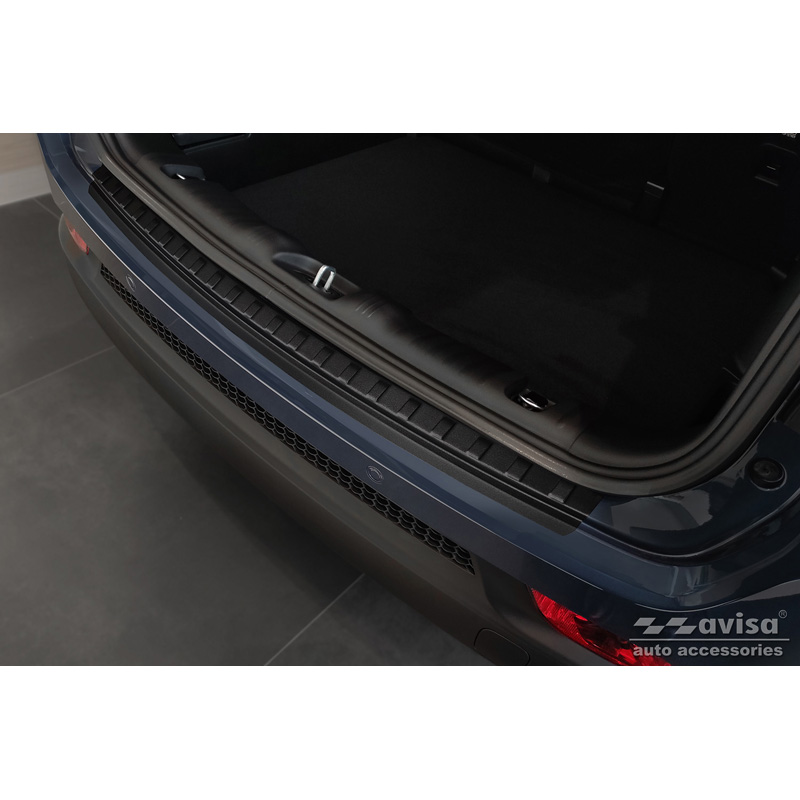 Matt Black Stainless Steel Rear bumper protector  Jeep Compass 2017- 'Ribs'
