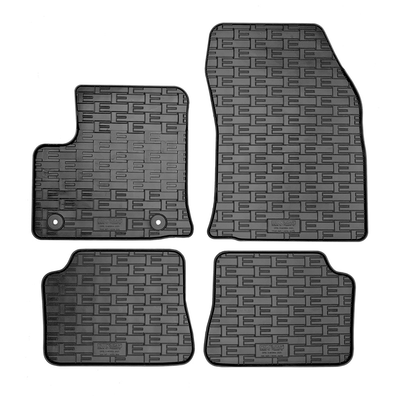 Rubber car mats set  Opel Mokka-e 2020- (4-pieces + fixing system)