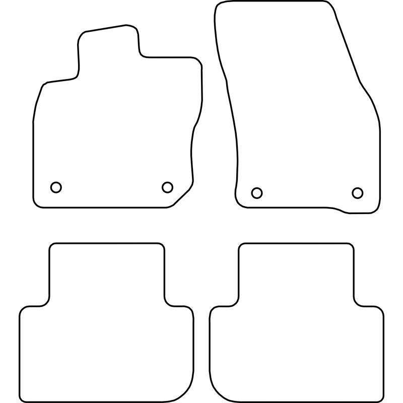 Set velour car mats  Volkswagen Tiguan III (CT1) eHybrid 2024-
