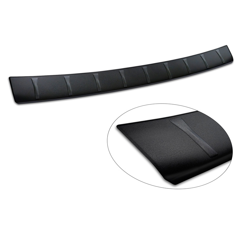 Matt Black Stainless Steel Rear bumper protector  Mercedes E-Class (S214) Estate 2023- 'Ribs'