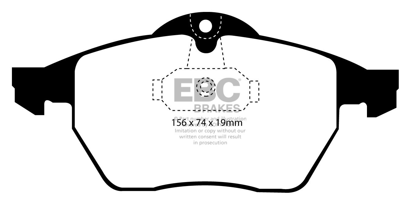 EBC Brakes VAUXHALL (OPEL) Vectra 2.6 2000-2002 Remblokken voorz