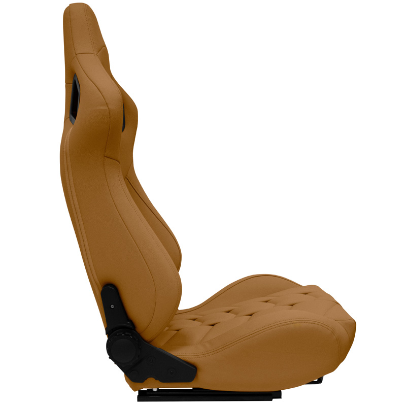 Sport seat 'GK' - Beige Synthetic leather - Dual-side reclinable back-rest - incl. slides