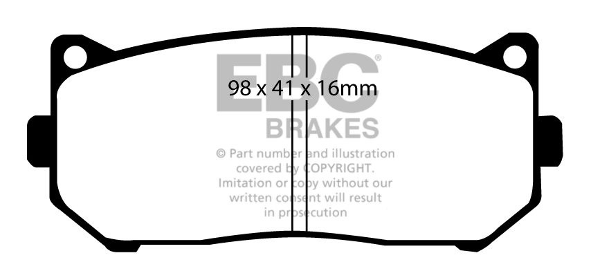 EBC Brakes KIA Carens 1.8 2000-2002 Remblokken achterzijde