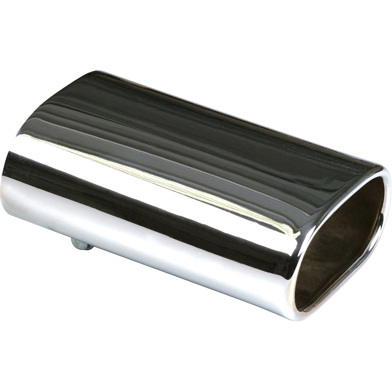 Exhaust finisher Inox - rectangle 76x135mm - length 210mm - 50-60mm connection