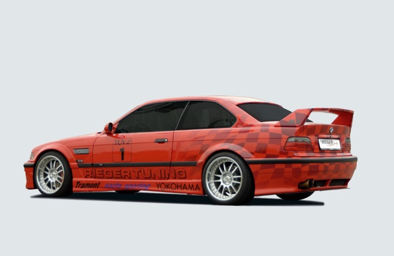 Spoilerzwaard voor Rearbumper BMW E36 Niet compact Rieger