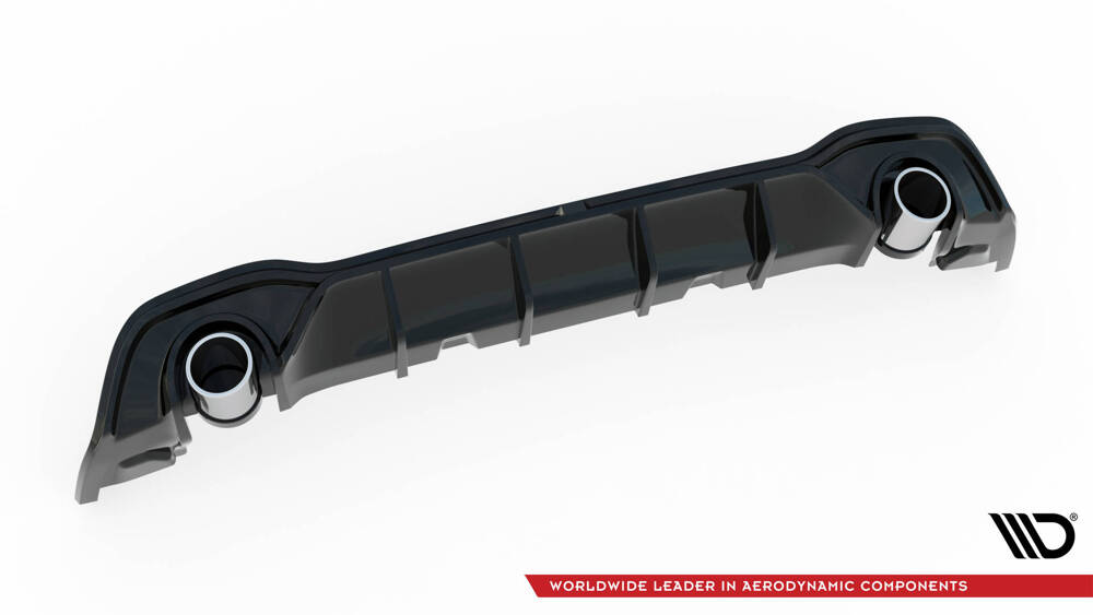 Diffuser passend voor VW Golf GTE MK8 + Chrome Uitlaatsierstukken