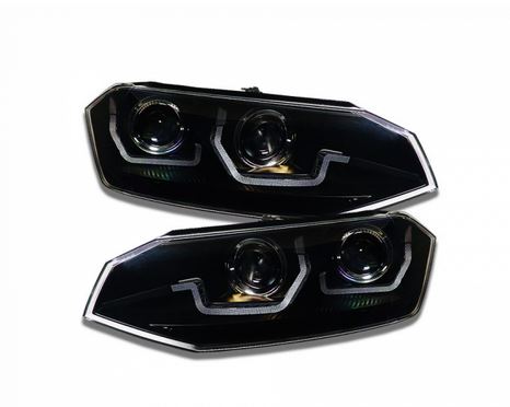 Headlights VW Polo Polo VI (2G) black