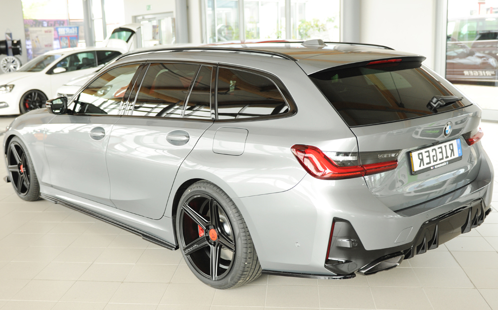 Zijskirts passend voor BMW 3 Serie M Pakket G20 G21 Rieger Glans Zwart