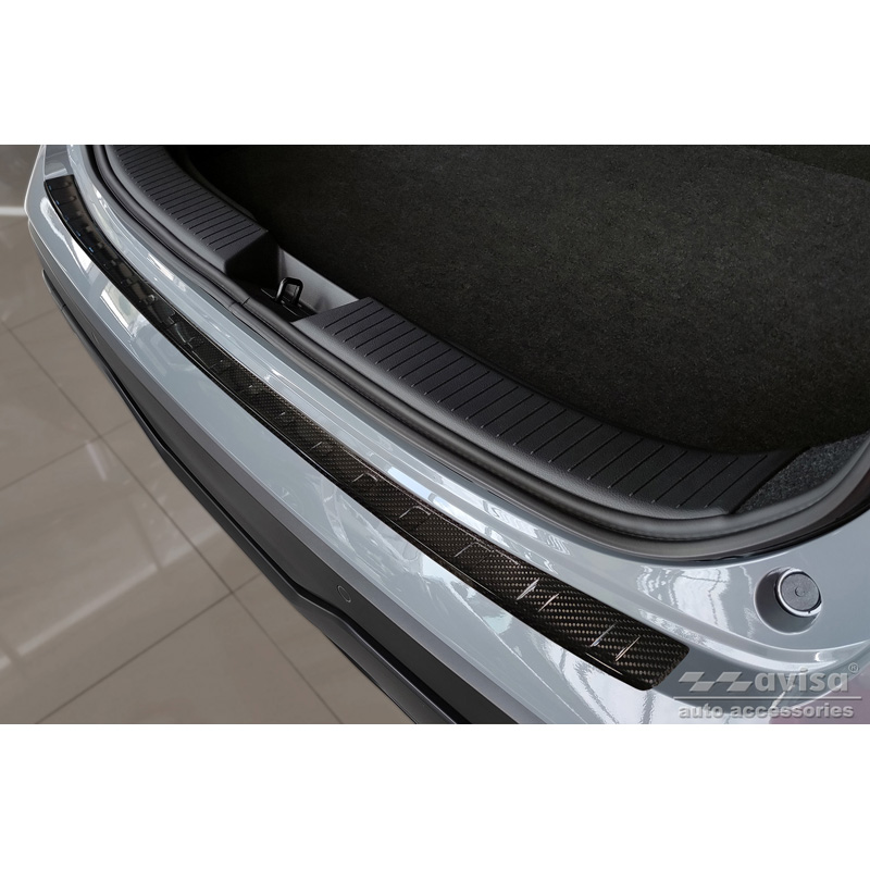 Real 3D Carbon Rear bumper protector  Nissan Qashqai III 2021- 'Ribs'