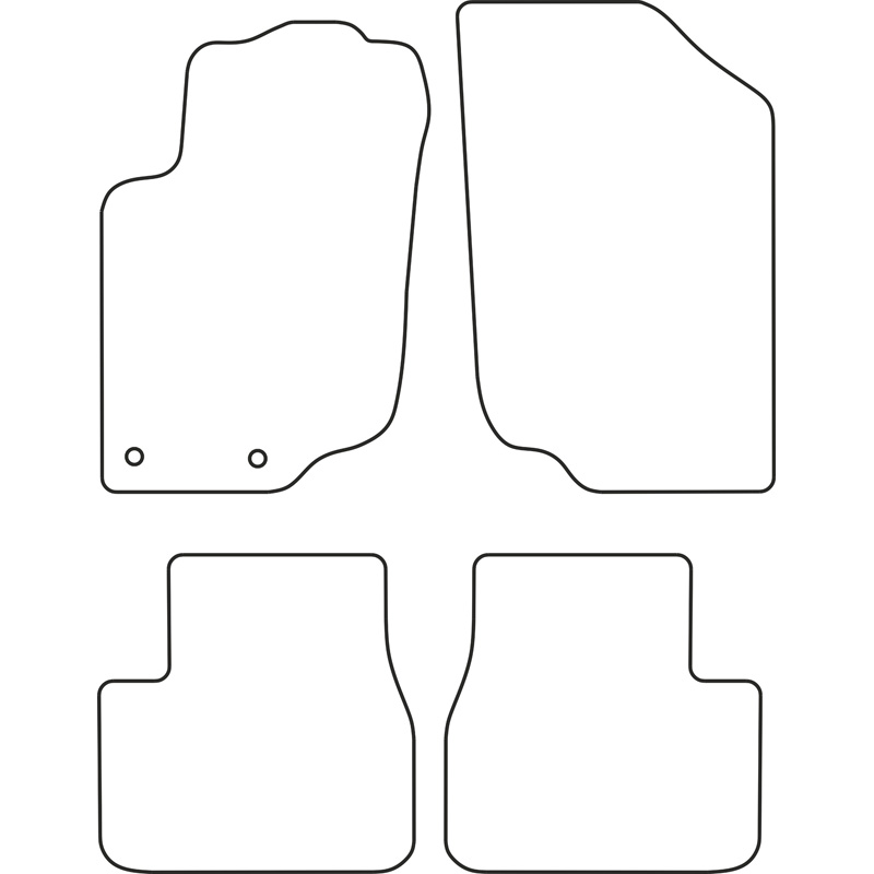Set car mats  Peugeot 207 2006- (excl. CC)