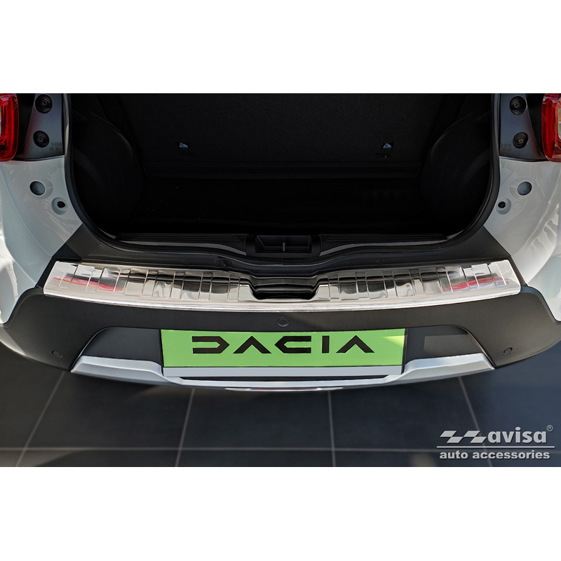 Stainless Steel Rear bumper protector  Dacia Spring 2020- 'Ribs'