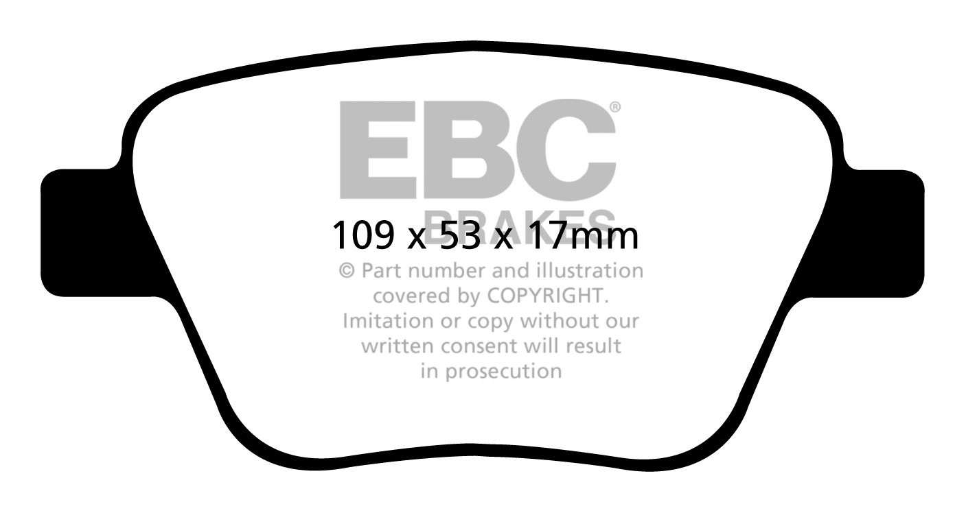 EBC Brakes VW Eos 1.4 Turbo 2009-.. Remblokken achterzijde