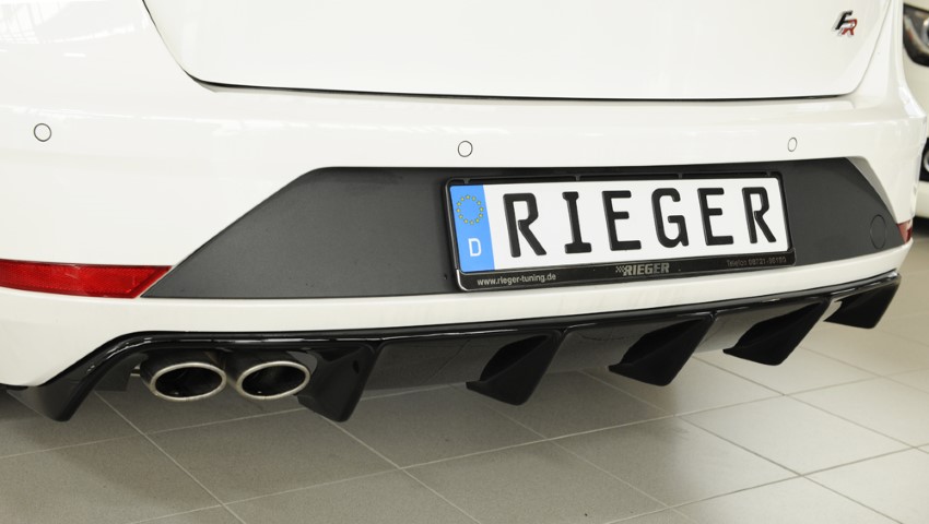 Achterbumper Diffusor Seat Leon FR 5F 17-.. Rieger Glossy Black