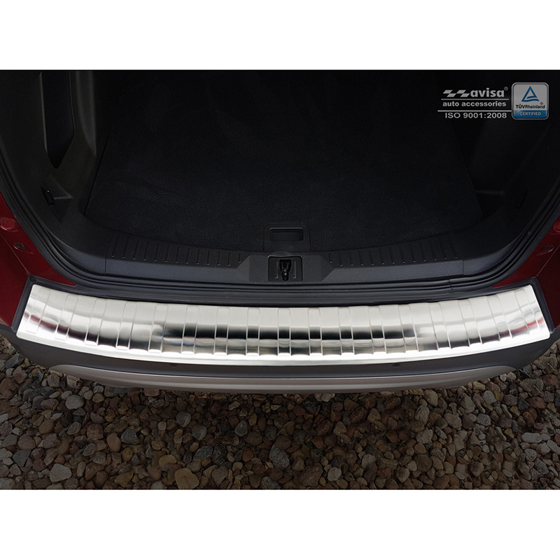 Stainless Steel Rear bumper protector  Ford Kuga II 2013-2019 'Ribs' (Long version)