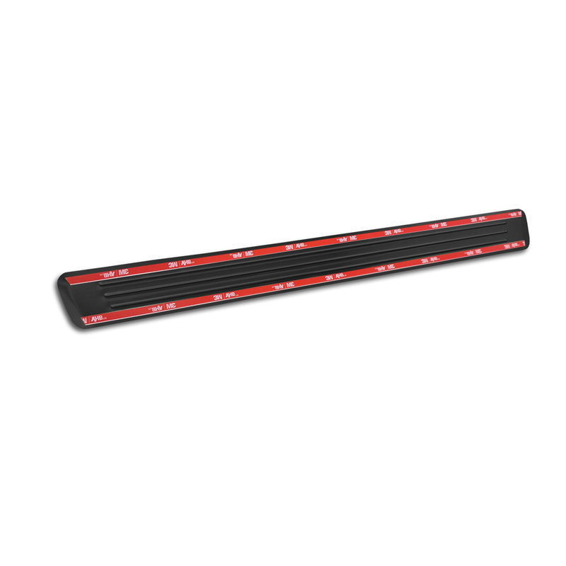 Black Inox door sill protectors  Volvo V90 & V90 Cross Country 2016- - 'Lines' - 4-pieces