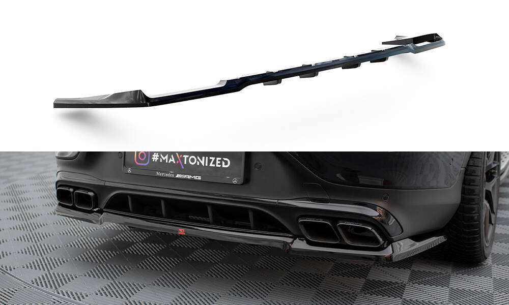 Diffuser passend voor Mercedes AMG GLC 63 Coupe C253 FL Maxton Glans Zwart
