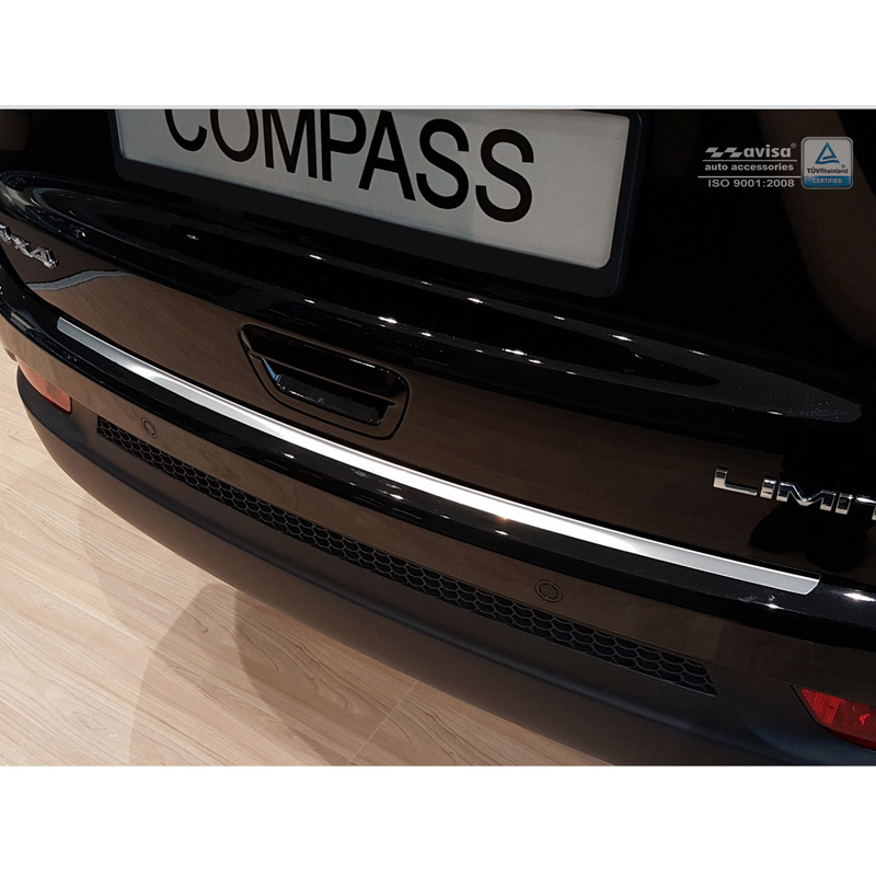 Stainless Steel Rear bumper protector  Jeep Compass 2017- 'Ribs'