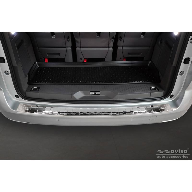 Chrome Stainless Steel Rear bumper protector  Volkswagen Multivan T7 2021- 'Ribs'