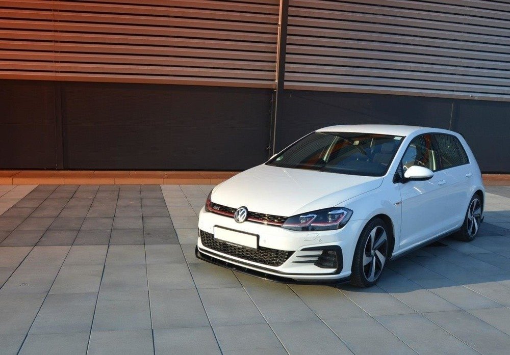 Voorspoiler passend voor VW Golf 7.5 GTI Facelift Glans Zwart