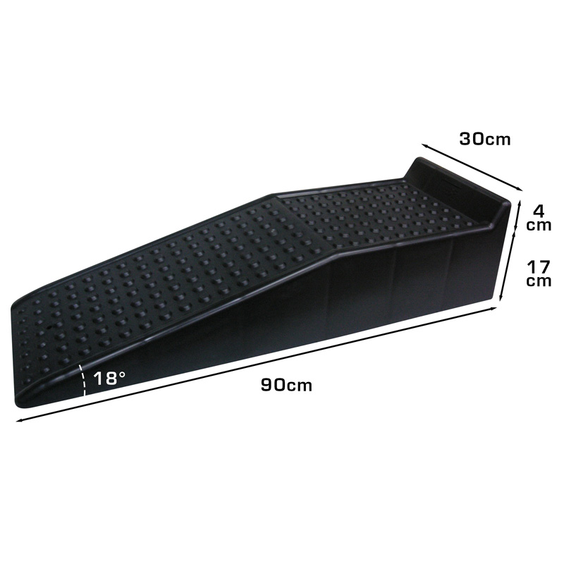 Synthetic car ramps - black - set of 2 pieces (Height 17cm)