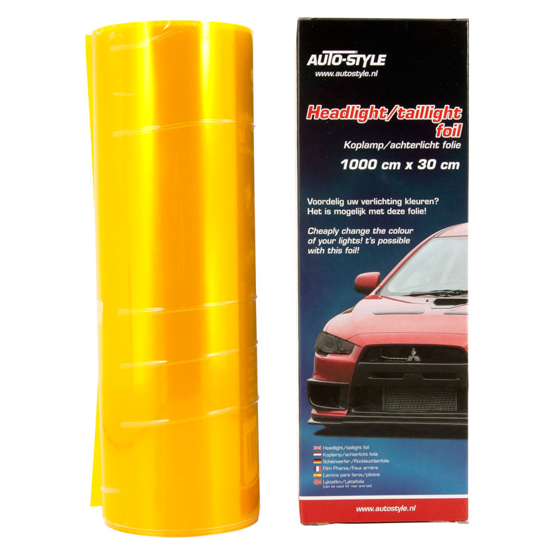 Head/Tail light foil - Yellow - 1000x30 cm