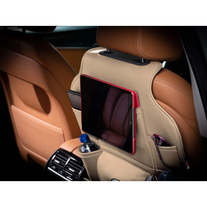 Universal Car Seat Organizer - Beige PVC leather