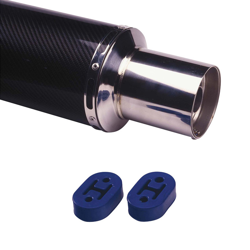 Set universal exhaust rubbers - black - 2x9mm - set of 2 pieces