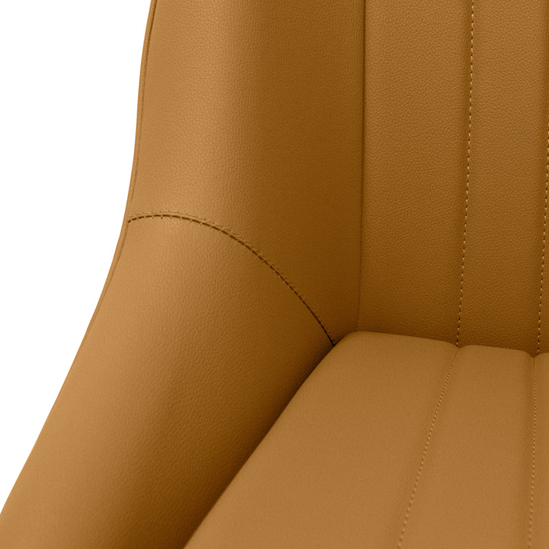 Sport seat 'Classic' - Beige Synthetic leather - Non-reclinable back-rest - incl. slides