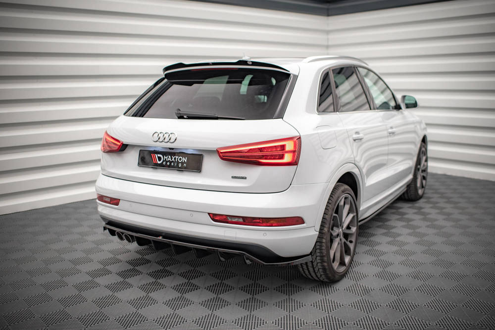 Spoiler passend voor Audi Q3 S-Line 8U FL Maxton Glans Zwart