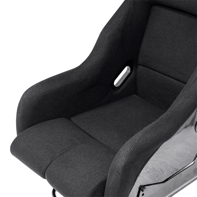 Sport seat 'JJ' - Black - Non-reclinable fibreglass back-rest - incl. slides