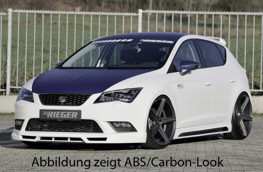 Zijskirts passend voor Seat Leon F5 FR/Cupra 3dr. Rieger met uitsparing