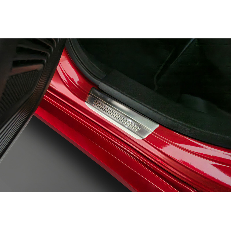 Avisa Inox door sill protectors  Suzuki Swift VI 2024- 'Lines' - 4-pieces