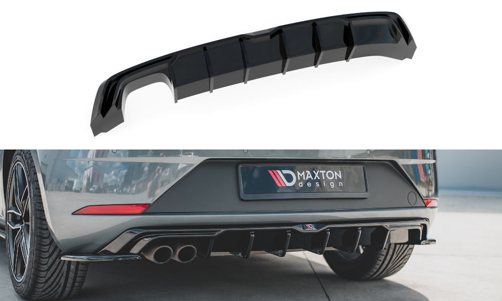 Diffuser passend voor Seat Leon Mk3 FR Facelift Glans Zwart