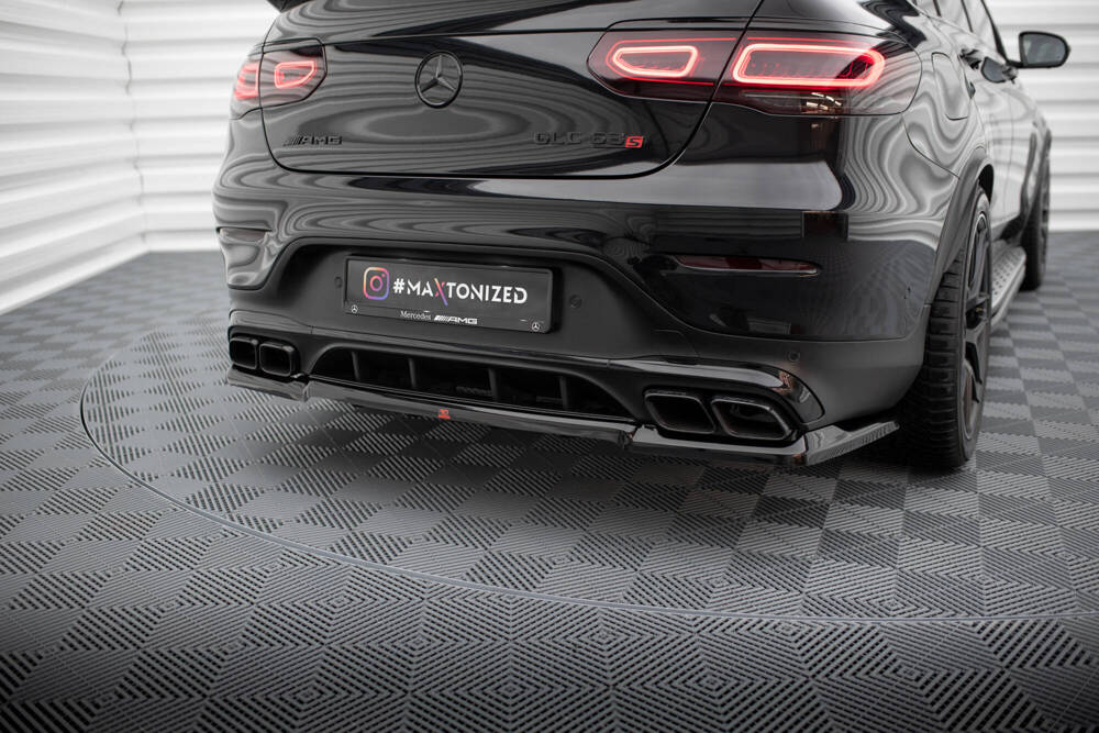 Diffuser passend voor Mercedes AMG GLC 63 Coupe C253 FL Maxton Glans Zwart