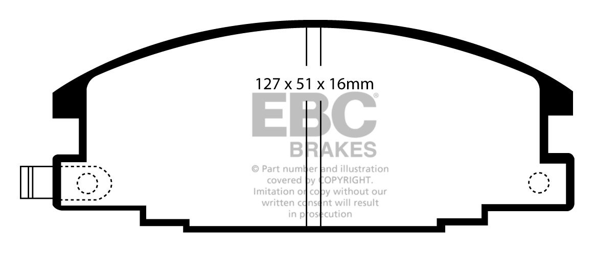 EBC Brakes OPEL Frontera 2.3 TD 92-95 Remblokken voorzijde