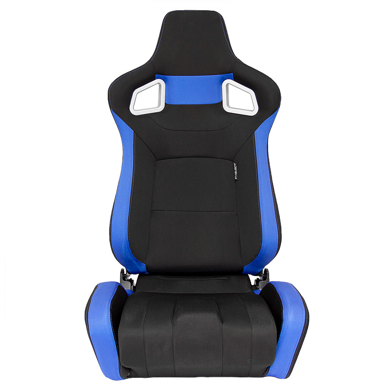 Sport seat 'RS6-II' - Black/Blue Fabrics - Dual-side reclinable back-rest - incl. slides