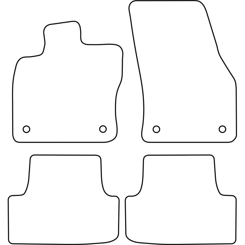 Set car mats  Seat Ateca 2016- & Skoda Karoq 2017-