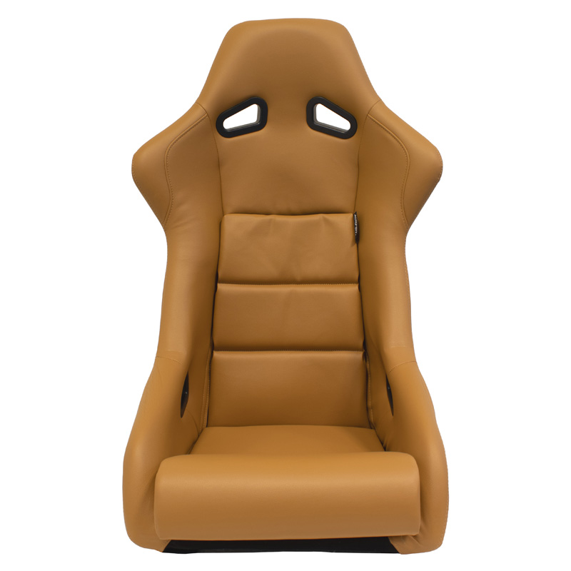 Sport seat 'BS1' - Beige Synthetic leather - Non-reclinable fibreglass back-rest - incl. slides
