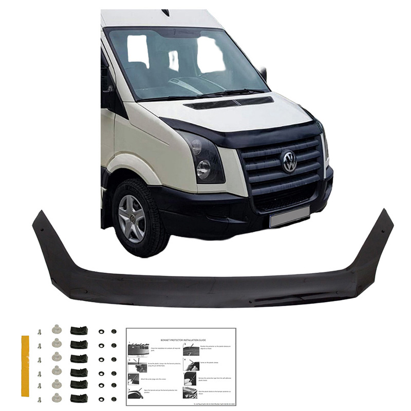 Bonnet Protector  Volkswagen Crafter MK1 & MK1 Facelift 2006-2016 - Gloss black